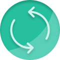 Circle icon with arrows